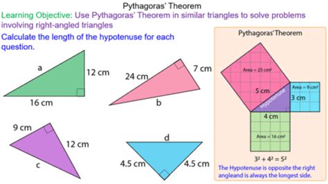 Calculating The Hypotenuse In A Right Angled Triangle Mr