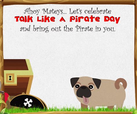 Bring Out The Pirate In You Free Intl Talk Like A Pirate Day Ecards