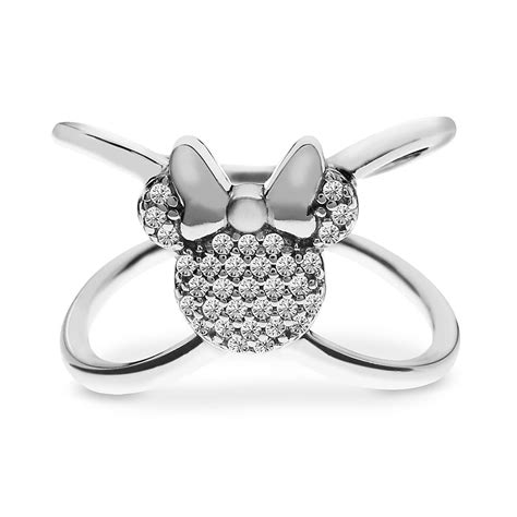 Sterling Silver Minnie Mouse X Ring 75 Disney Engagement Rings