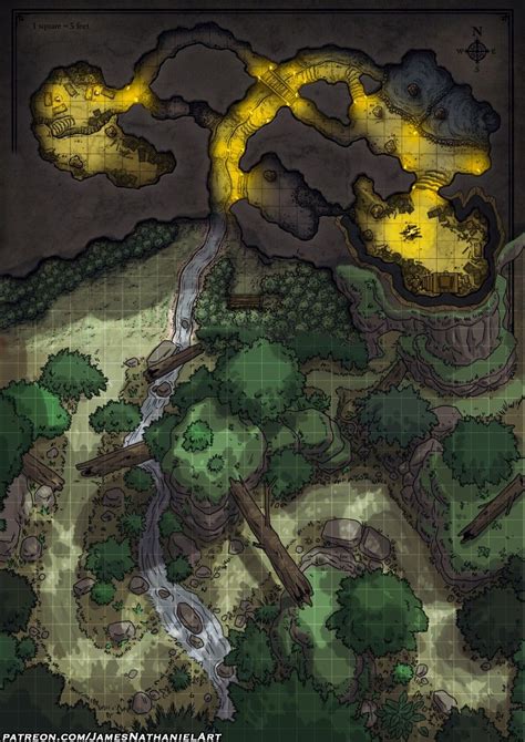 Free Map Cragmaw Hideout Expansion James Nathaniel On Patreon In