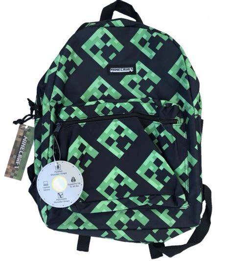 Minecraft Backpack 16 Creeper All Over Print Laptop Sleeve School Book