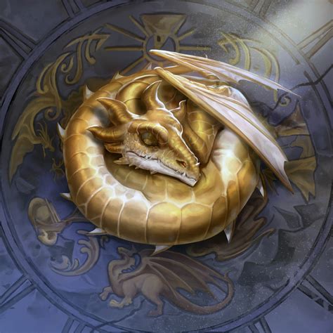 Artstation Tiny Golden Dragon