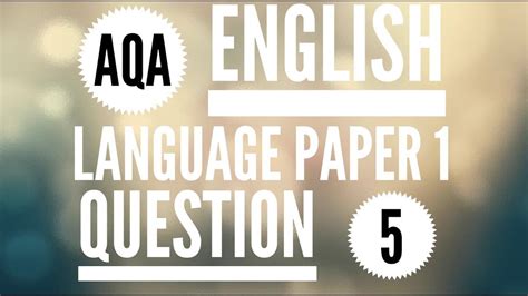 The course will enable students of all abilities to develop the four essential language skills of reading, writing, listening and speaking to support effective communication in their. AQA English Language Paper 1 Question 5: Descriptive ...