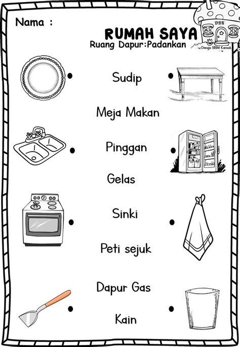 Lembaran Kerja Peralatan Di Dapur