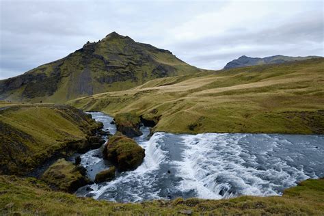 Fluss Skoga Oberhalb Skogafoss Wasserfall Foto And Bild Europe Scandinavia Iceland Bilder Auf