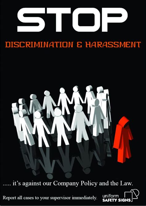 stop discrimination and harassment safety posters uss