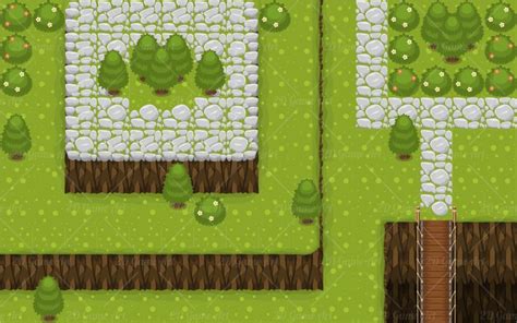 The Village Top Down Game Tileset Game Art 2d