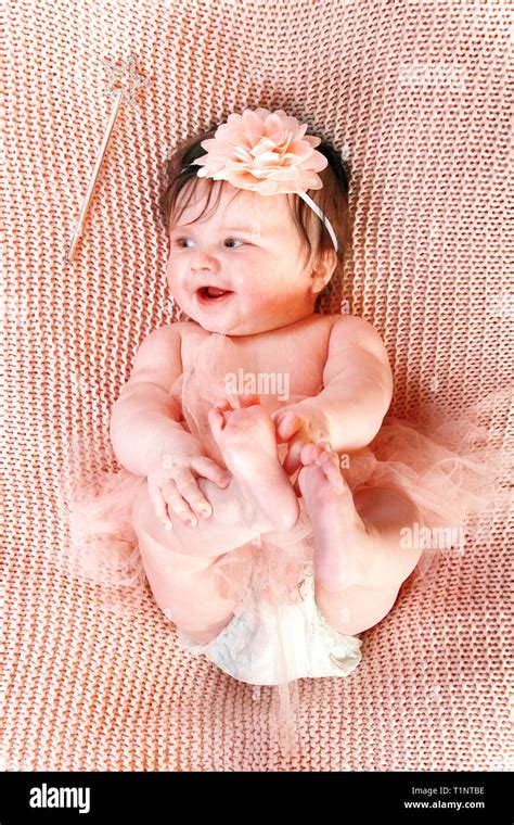 6 Month Old Baby Girl Stock Photo Alamy