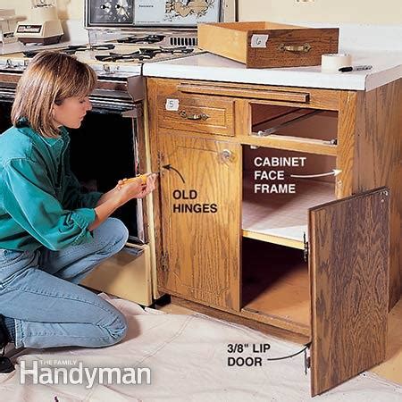 Put all the screws in a safe place, since you'll probably want to paint them as well as the hinges. How to Refinish Kitchen Cabinets | The Family Handyman