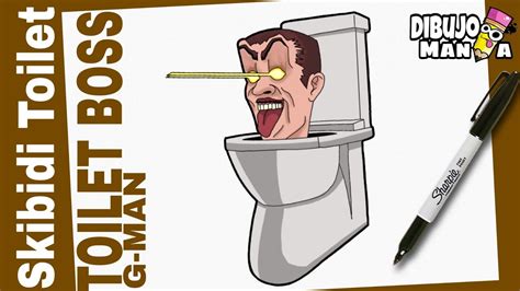 How To Draw A Toilet Boss G Man By Skibidi Toilet Easy Step By Step