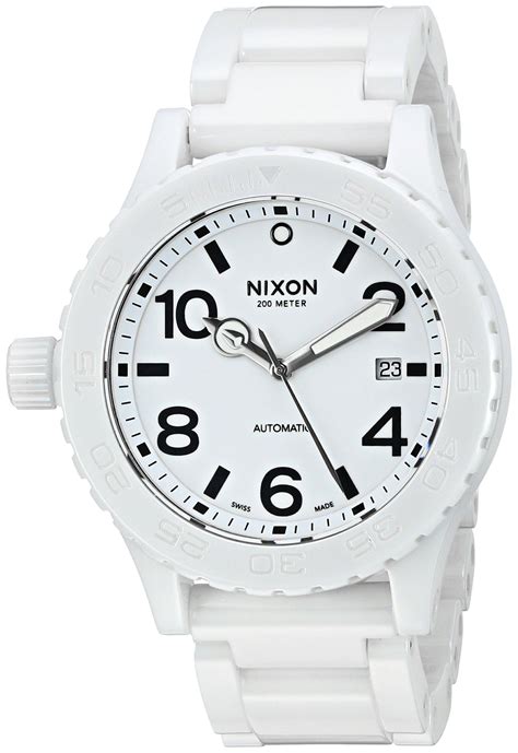 Nixon A148 126 Ceramic 42 20 Automatic White Dial Bracelet Watch For Men Lyst
