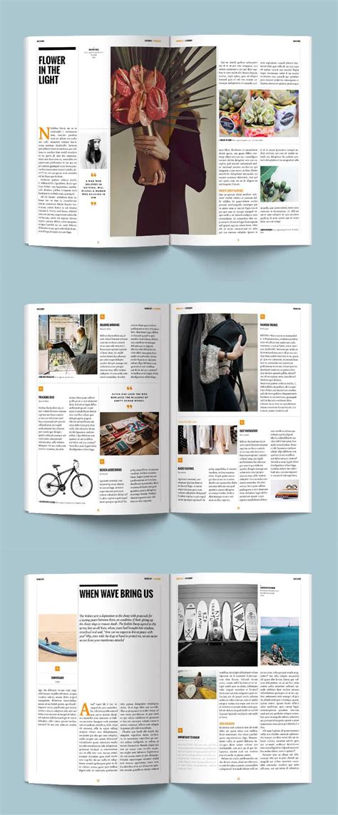Magazine Template Unique Pages This Is A Clean And Modern Indesign
