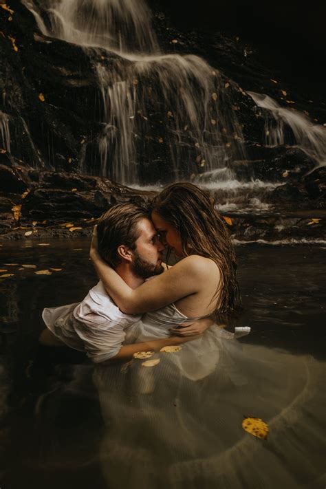 The Mountain Spring Water May Be Cold But These Steamy Engagement