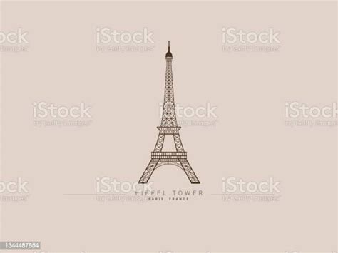 Eiffel Tower Vector Illustration Paris France Stock Illustration