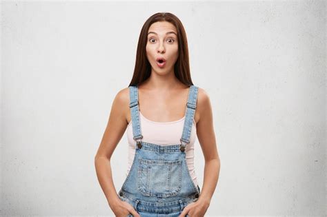 Free Photo Oh My God Portrait Of Funny Shocked Young European Woman