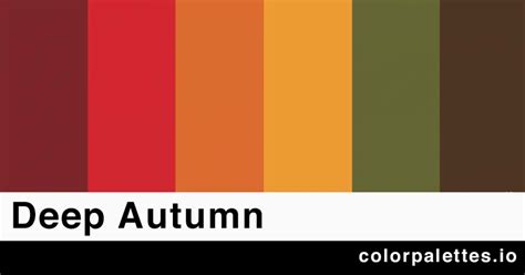 Deep Autumn Color Palette Color Palettes