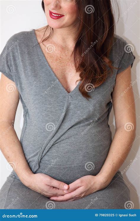 Portrait Of A Young Beautiful Pregnant Woman Stock Image Image Of