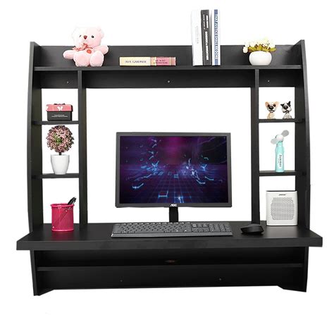 Features wall mounted and foldable, our desk without taking up much space. JAXPETY Wall Mounted Floating Computer Desk With Storage ...