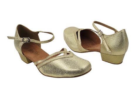8881 21 Gold Glitter Satinwhole Shoes