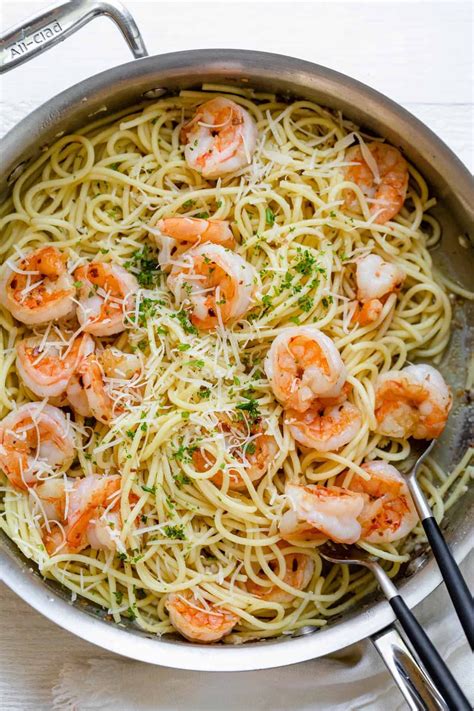 Garlic Shrimp Pasta 15 Minute Dinner Feelgoodfoodie Garlic