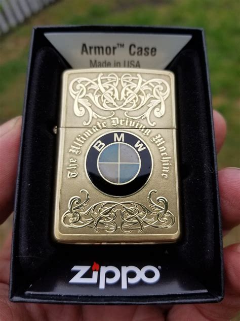 Zippo Lighter Hand Carved With Bmw Logo Author S Work Of Etsy