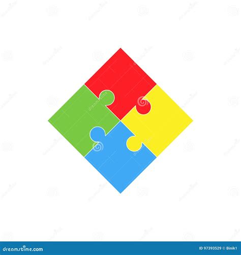 Colorful Jigsaw Puzzle Pieces Stock Vector Illustration Of Empty