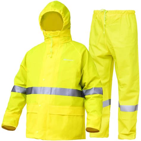 Rain Gear For Men Waterproof Work Heavy Duty Rain Suit Raincoat Fishing