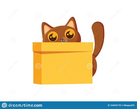Behind Box Cartoon Cat Stock Illustrations - 28 Behind Box Cartoon Cat ...