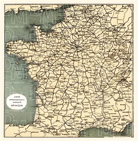 Old Map Of France In 1900 Buy Vintage Map Replica Poster Print Or