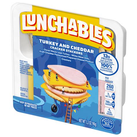 buy lunchables turkey and cheddar cheese snack kit with crackers 3 2 oz tray online at desertcart