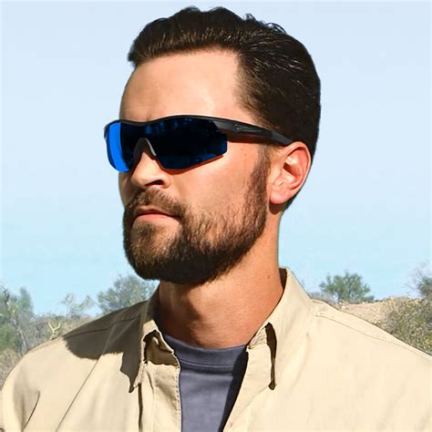 Bell Howell Tac Glasses Military Style Sunglasses That Reduce Glare With Blue Lens As Seen