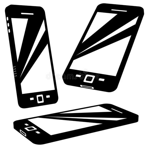 Vector Smartphone Silhouettes Stock Vector Illustration Of Palmtop