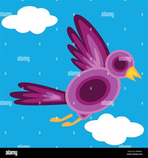 Colorful Purple Bird Stock Vector Images Alamy