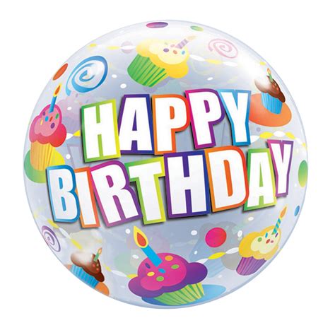 Qualatex 22 Inch Colorful Cupcakes Birthday Bubble Balloon Ebay