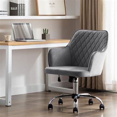 Duhome Office Chair Velvet Desk Chair With Armrests Adjustable Computer