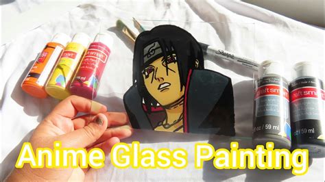 Diy Glasspainting A Tutorialpainting Itachi Uchiha From Naruto On