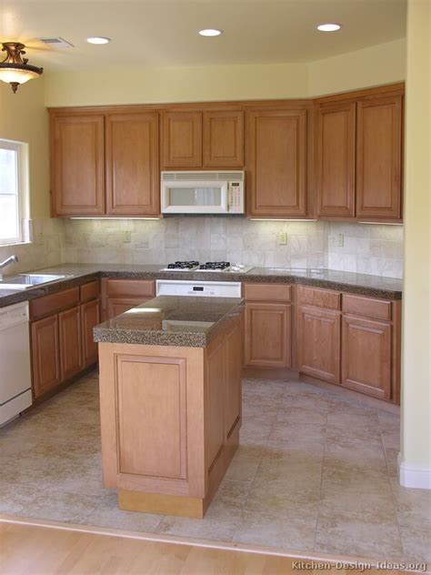 Read this guide to choose backsplash colors, shapes and materials, including tile, brick or wood. Pictures of Kitchens - Traditional - Light Wood Kitchen ...