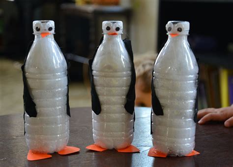 Penguin Water Bottle Craft Template