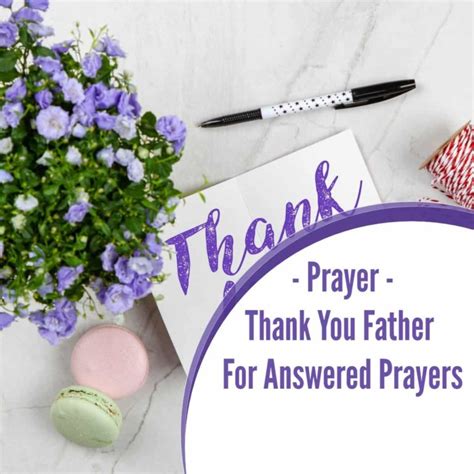 Prayer Thank You Father For Answered Prayers Christianstt
