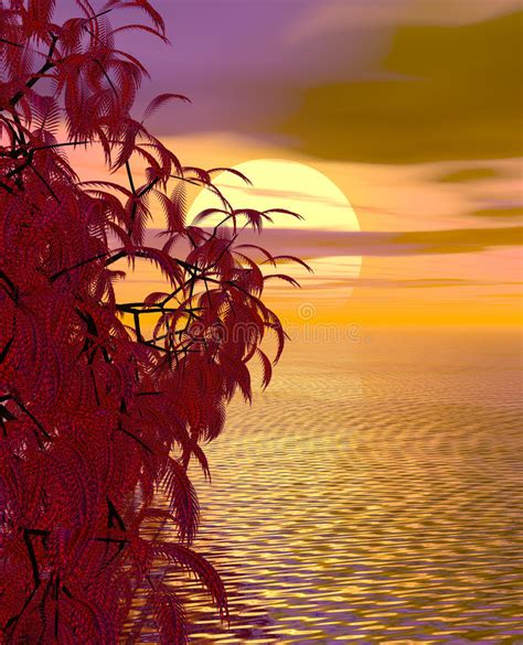 Beautiful Sunset Stock Illustration Illustration Of Abstract 12283270