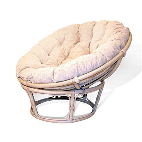 Once your settled into these chairs you wont want to get up they are just way too comfortable! Handmade Rattan Wicker Round Papasan Chair with Cushion ...