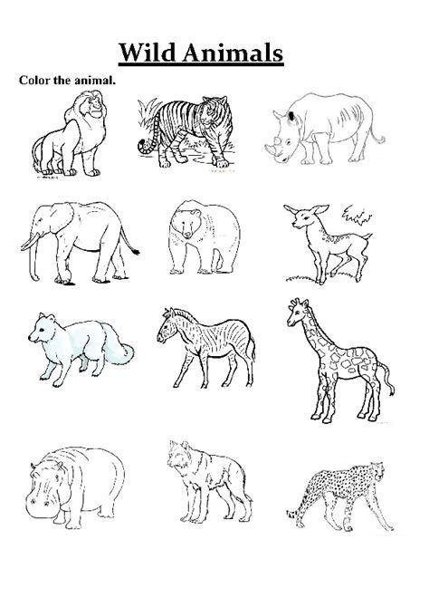 Wild Animals Coloring Pages Pdf