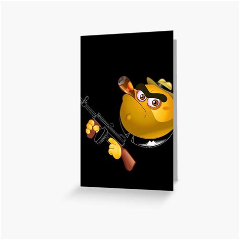 Gangster Emoji Greeting Card For Sale By Jatayasant Redbubble