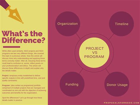 Whats The Difference Project Vs Program Proposalforngos