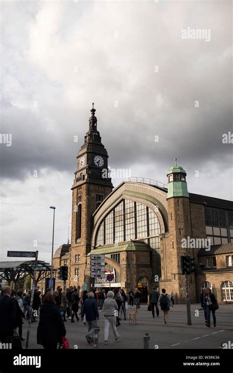The Exterior Of The Hauptbahnhof Main Train Station In Hamburg