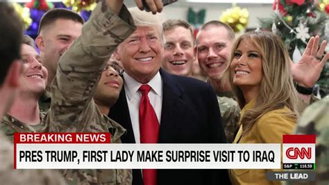 President Trump Makes First Visit To War Zone Cnn Video