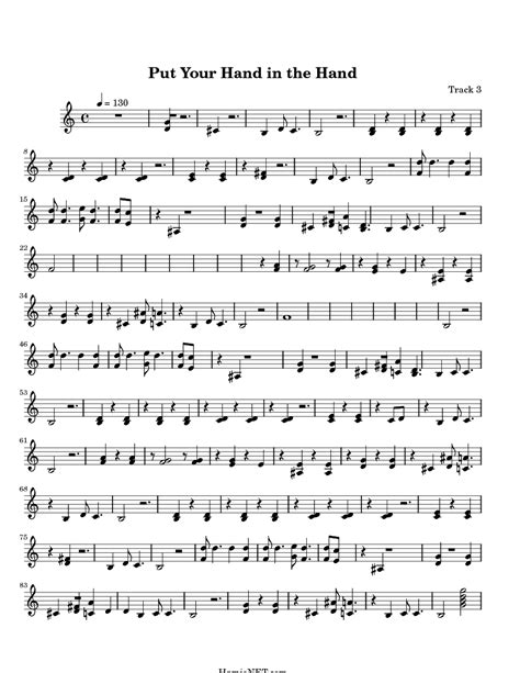 Put Your Hand In The Hand Sheet Music Put Your Hand In The Hand Score