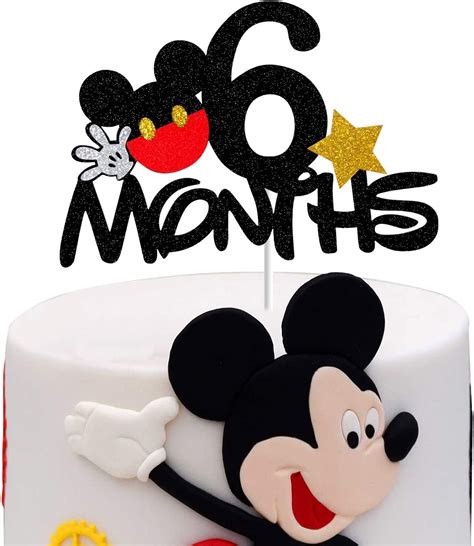 Mickey 6 Months Cake Toppermickey Mouse 12 Half Birthday
