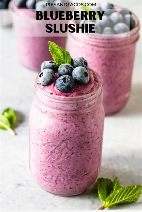 Blueberry Slushie Recipe Slushies Blueberry Fruit Slushies