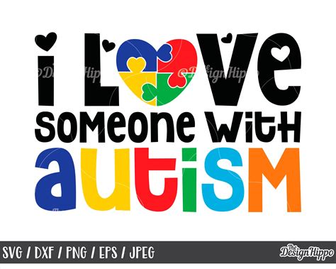 I Love Someone With Autism Svg Autism Awareness Svg Autism Etsy